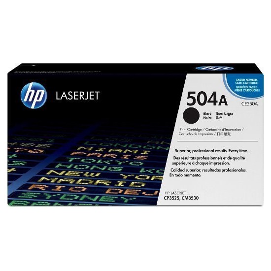 TONER LASER ORIGINAL HP CE250A NOIR 504A 5000 PAGES