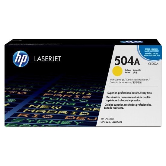 TONER LASER ORIGINAL HP CE252A JAUNE 504A 7000 PAGES