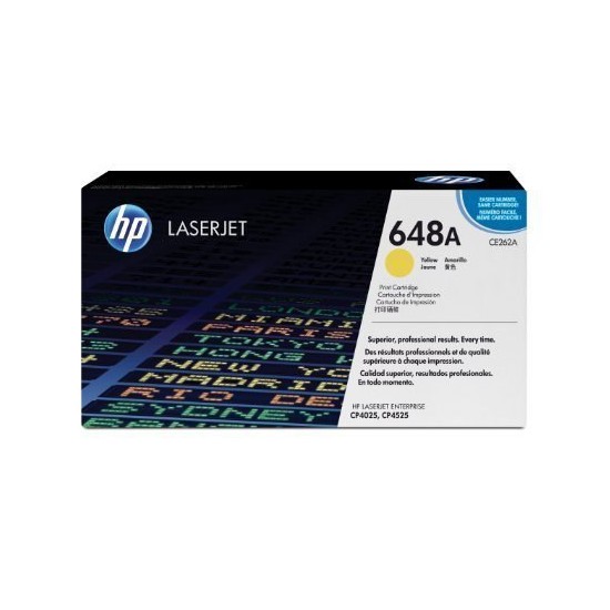 TONER LASER ORIGINAL HP CE262A JAUNE 648A CP4525 11000 PAGES