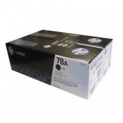 KIT DE 2 TONERS LASER ORIGINAL HP CE278AD NOIR 78A 2x2100 PAGES