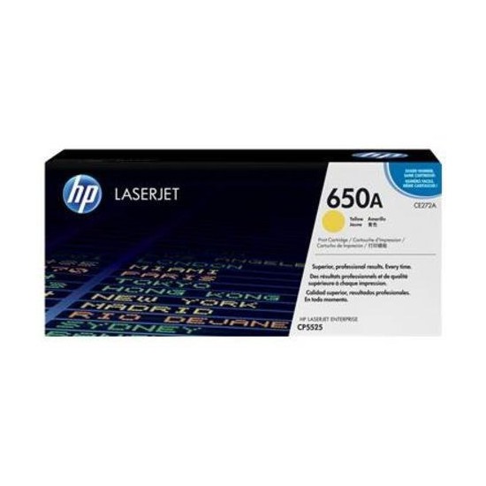 TONER LASER ORIGINAL HP CE272A JAUNE 650A 15000 PAGES