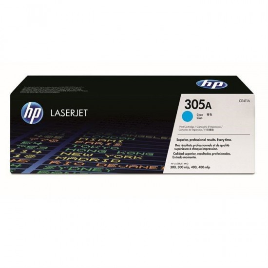 TONER LASER ORIGINAL HP CE411A CYAN 305A 2600 PAGES