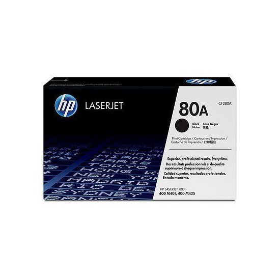 TONER LASER ORIGINAL HP CF280A NOIR 80A 2700 PAGES