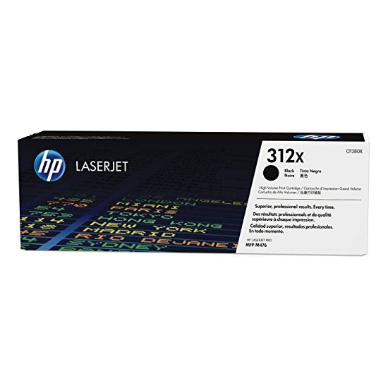 TONER LASER ORIGINAL HP CF380X / 312X / NOIR 4400 PAGES