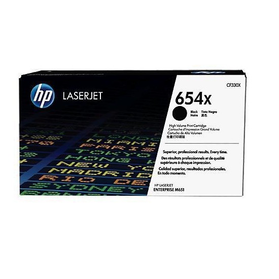 TONER LASER ORIGINAL HP CF330X / 654X / NOIR 19500 PAGES