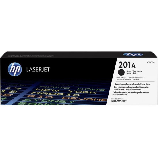 TONER LASER ORIGINAL HP CF400A NOIR 201A 1500 PAGES