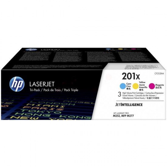 HP Pack de 3 Toner Laser N°201X (C/M/Y) HP CF401/2/3 / CF253X