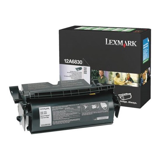 TONER LASER ORIGINAL LEXMARK 12A6830 T520/T522 NOIR 7500 PAGES