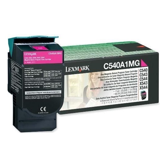 TONER LASER ORIGINAL LEXMARK C540A1MG C540/X543 MAGENTA 1000 PAGES