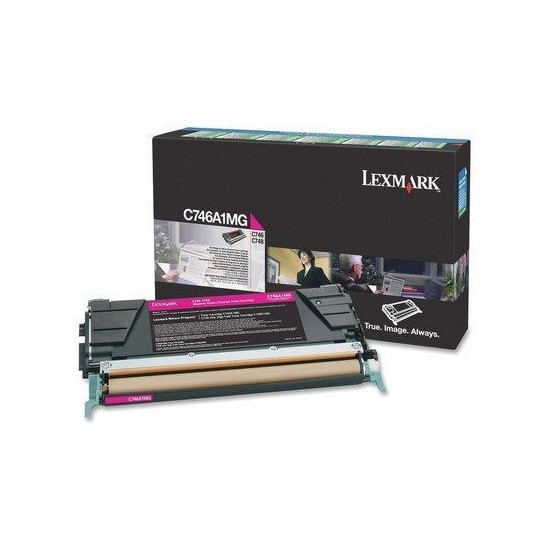 TONER LASER ORIGINAL LEXMARK C746A1MG C746/748 MAGENTA 7000 PAGES