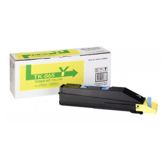 TONER LASER ORIGINAL KYOCERA TASKALFA TK865 / JAUNE 12000 PAGES