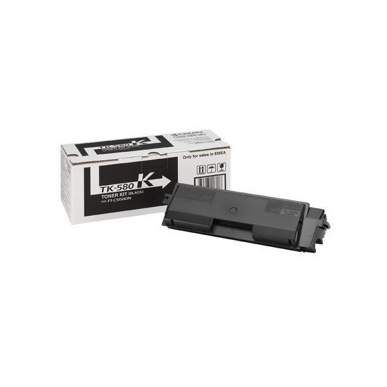 TONER LASER ORIGINAL KYOCERA TK580K FSC5150 NOIR 3500 PAGES