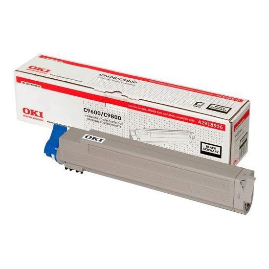 TONER LASER ORIGINAL OKI C9600/9800 - 42918916 NOIR 15000 PAGES