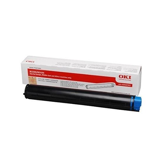 TONER LASER ORIGINAL OKI B2200/2400 - 43640302 NOIR 2000 PAGES