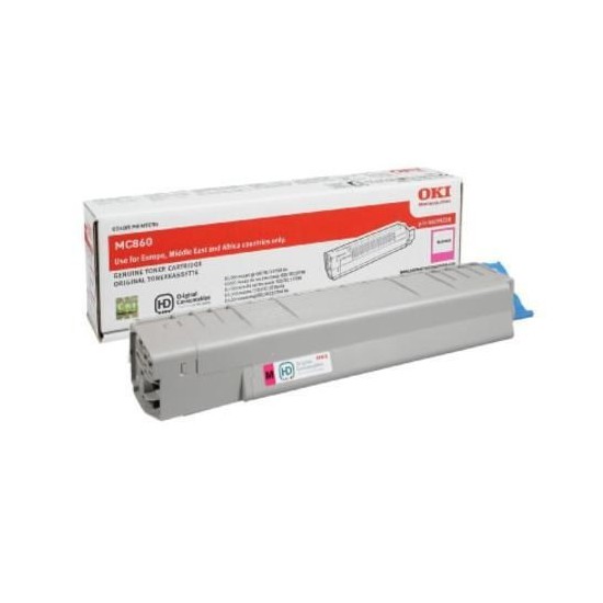 TONER LASER ORIGINAL OKI MC860 - 44059210 MAGENTA 10000 PAGES