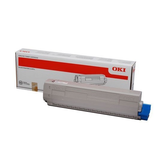 TONER LASER ORIGINAL OKI C822 - 44844616 NOIR 8000 PAGES