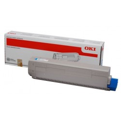 TONER LASER ORIGINAL OKI C822 - 44844615 CYAN 7300 PAGES