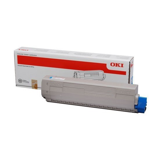 TONER LASER ORIGINAL OKI C831/841 - 44844507 CYAN 10000 PAGES