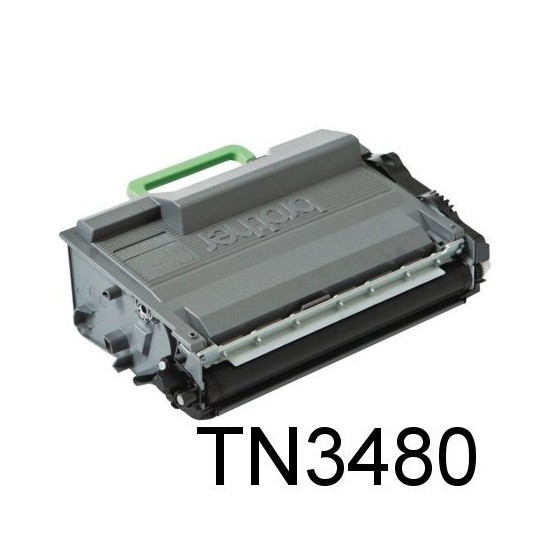 TONER LASER PREMIUM BROTHER TN3480 NOIR 8000 PAGES