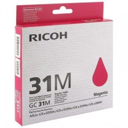 CARTOUCHE GEL ORIGINAL RICOH GC31 MAGENTA 1920 PAGES