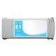 CARTOUCHE JET D'ENCRE GENERIQUE HP C4934A / N°81 / CYAN CLAIR 680ML