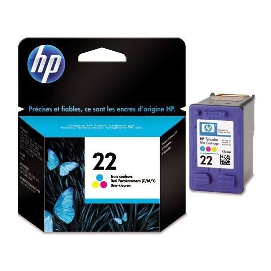 CARTOUCHE JET D'ENCRE ORIGINAL HP C9352A COULEUR 5ML N°22XL