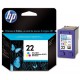 CARTOUCHE JET D'ENCRE ORIGINAL HP C9352A COULEUR 5ML N°22XL