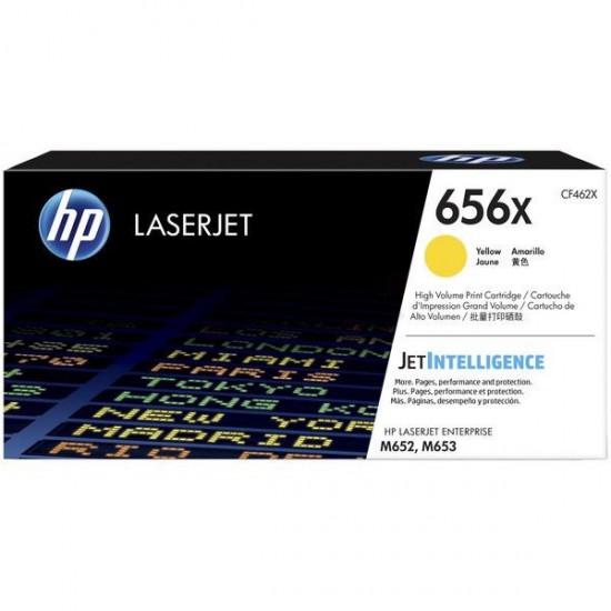 TONER LASER ORIGINAL HP CF462X / 656X JAUNE 22000 PAGES