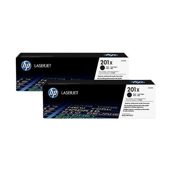 DOUBLE PACK ORIGINAL HP CF400XD / 201X NOIR 2800 PAGES (2 TONERS)