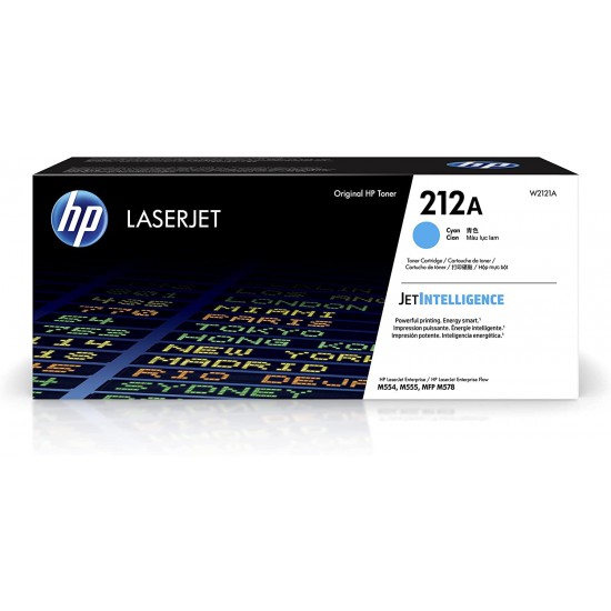 TONER LASER ORIGINAL HP W2121A / M554 / 212A  CYAN 4500 PAGES