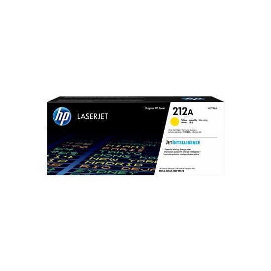 TONER LASER ORIGINAL HP W2122A / M554 / 212A  JAUNE 4500 PAGES