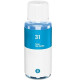 BOUTEILLE D'ENCRE GENERIQUE HP 1VU26AE CYAN 70ML N°31