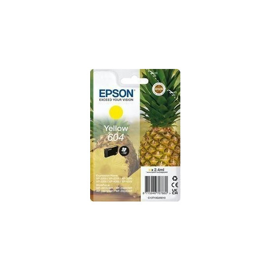 CARTOUCHE JET D'ENCRE ORIGINAL EPSON T10G440 / 604 JAUNE 130 PAGES