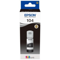 BOUTEILLE D'ENCRE ORIGINAL EPSON T00P140 / 104 NOIR 65ML