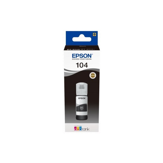 BOUTEILLE D'ENCRE ORIGINAL EPSON T00P140 / 104 NOIR 65ML