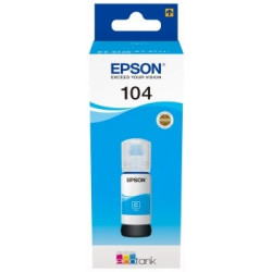 BOUTEILLE D'ENCRE ORIGINAL EPSON T00P240 / 104 CYAN 65ML