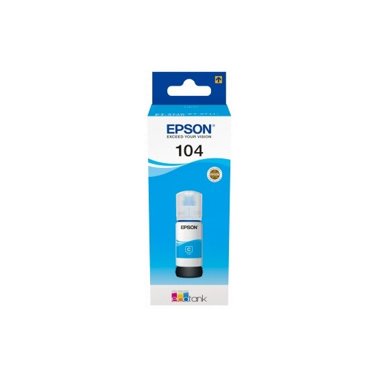 BOUTEILLE D'ENCRE ORIGINAL EPSON T00P240 / 104 CYAN 65ML