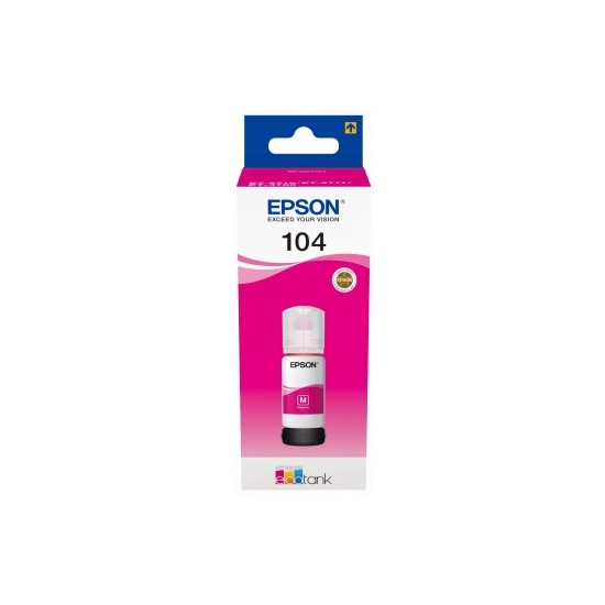 BOUTEILLE D'ENCRE ORIGINAL EPSON T00P340 / 104 MAGENTA 65ML