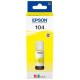 BOUTEILLE D'ENCRE ORIGINAL EPSON T00P440 / 104 JAUNE 65ML