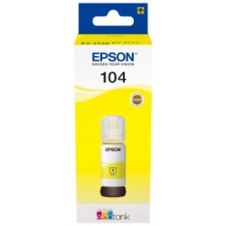 BOUTEILLE D'ENCRE ORIGINAL EPSON T00P440 / 104 JAUNE 65ML