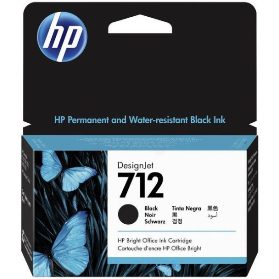 CARTOUCHE JET D'ENCRE ORIGINAL HP 3ED70A / N°712 NOIR 38ML