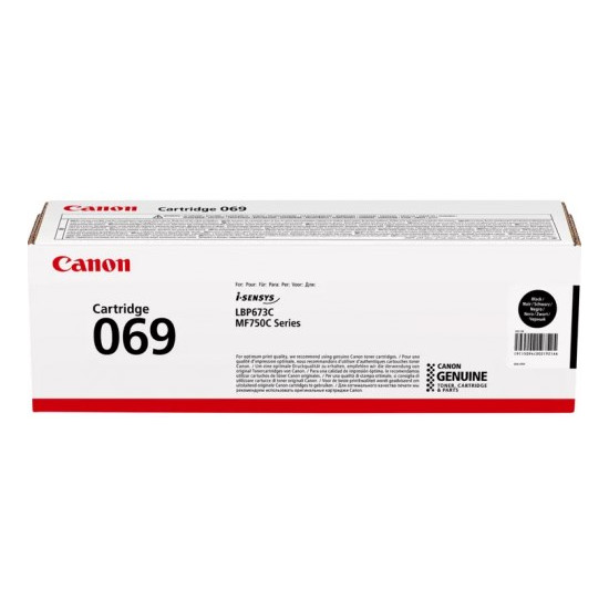 TONER LASER ORIGINAL CANON 069BK / 5094C002 NOIR 2100 PAGES