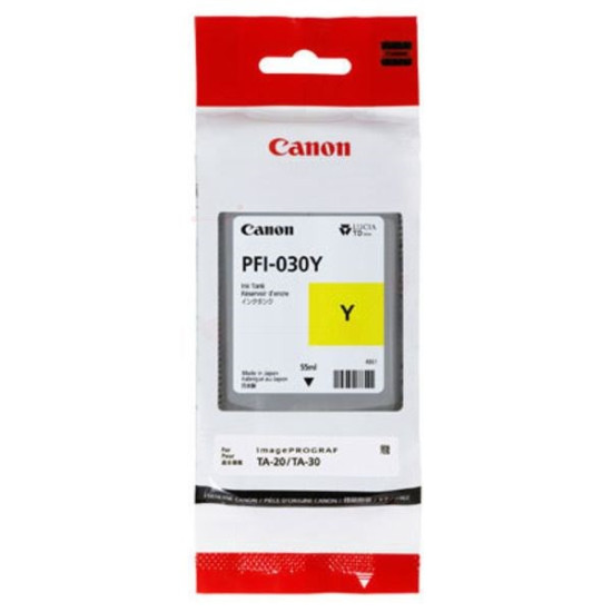 CARTOUCHE ORIGINAL CANON PFI-030 / PFI030 / 3492C001 JAUNE 55ML