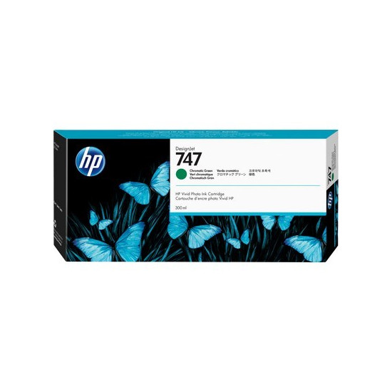 CARTOUCHE JET D'ENCRE ORIGINAL HP P2V84A / 747 VERT 300ML