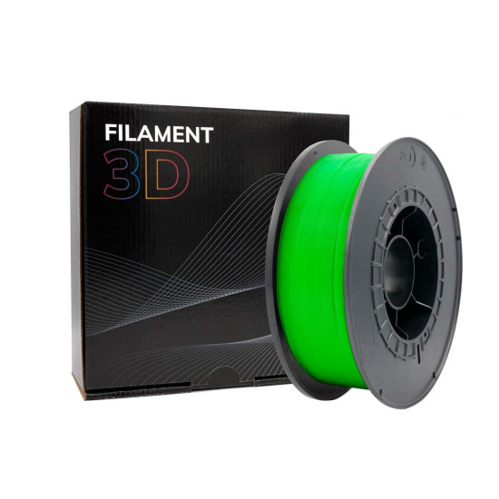 Filament PLA 3D - Diamètre 1.75mm - Bobine 1kg - Couleur Vert Fluo