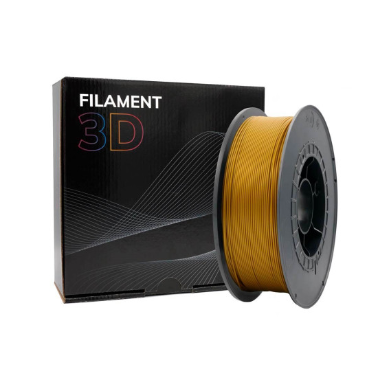 Filament PLA 3D - Diamètre 1.75mm - Bobine 1kg - Couleur Or