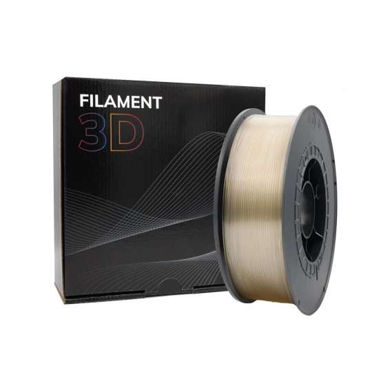 Filament PLA 3D - Diamètre 1.75mm - Bobine 1kg - Couleur Transparente
