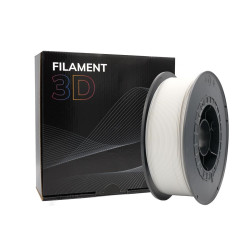 Filament PLA 3D - Diamètre 1.75mm - Bobine 1kg - Couleur Blanche