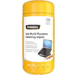 Fellowes Lot de 100 lingettes nettoyantes multi-usages