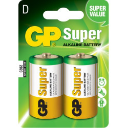 GP Pack de 2 Piles Super Alcalines LR20 D 1.5V